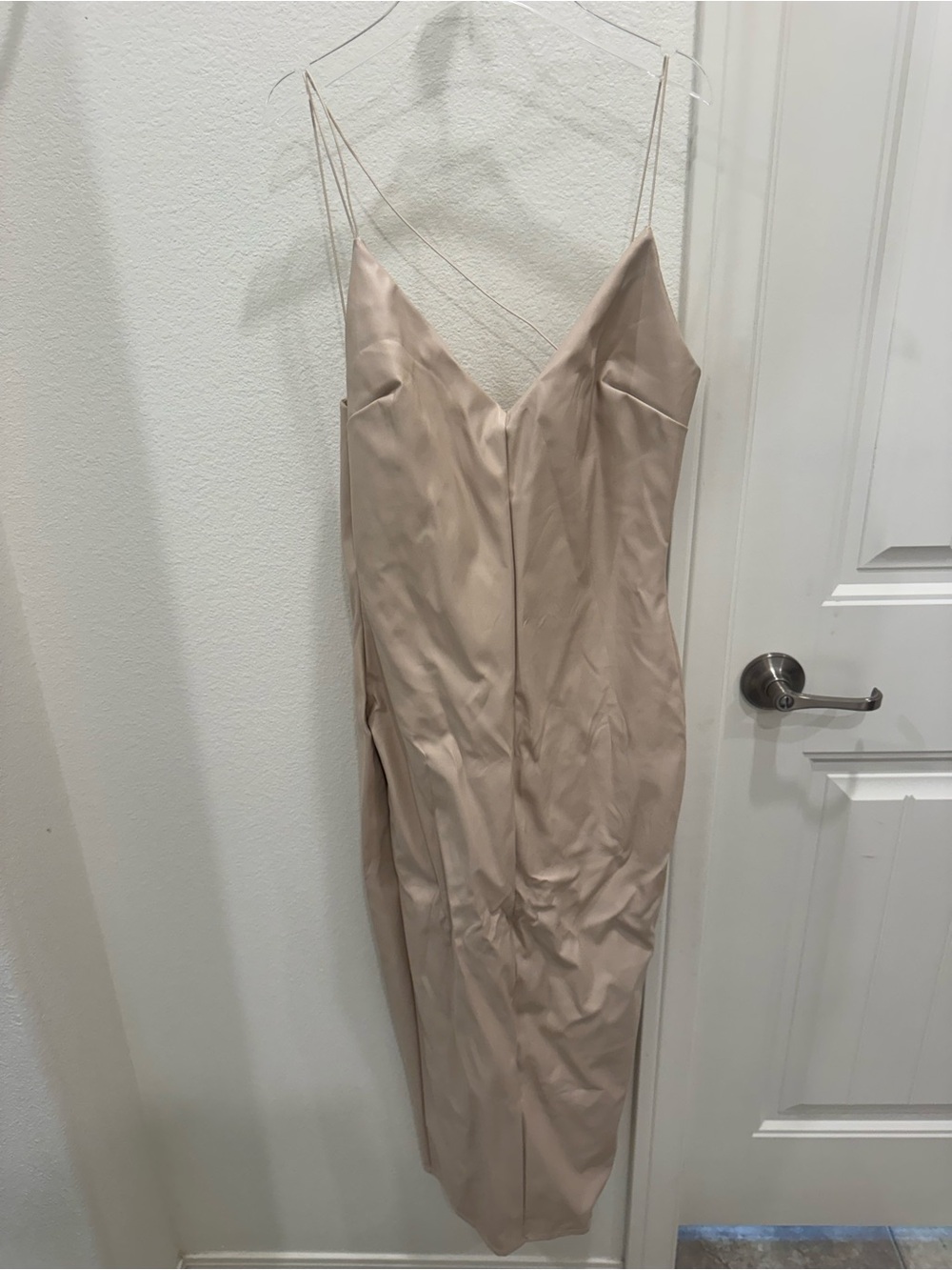 Fashion Nova Make It Sexy Faux Leather Midi Dress – Taupe – Size S – NWT